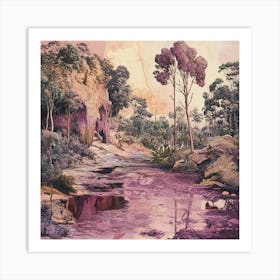 'Purple River' Art Print