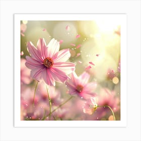 Cosmos Flowers 1 Art Print