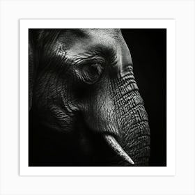 Elephant Close Up Art Print