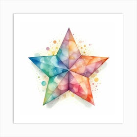 Watercolor Star 1 Art Print