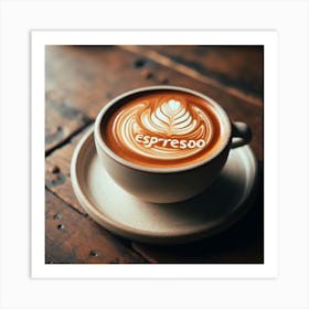 Coffee Latte Art Art Print