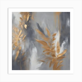 Gold Leaves Canvas Print Art Print