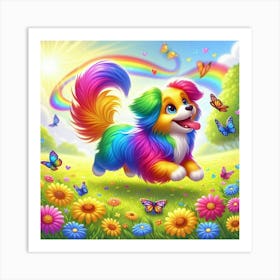 Rainbow Dog Art Print