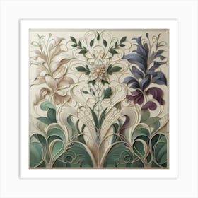 Botanical pattern 2 Art Print