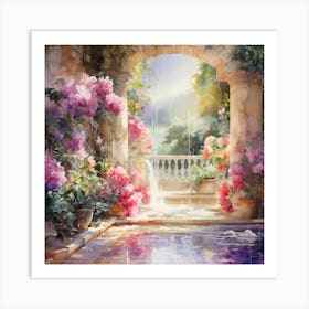 Aquarelle Amour: Romantic Watercolour Rhapsody Art Print