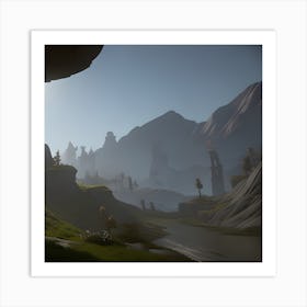 Mountain Scene Art Print