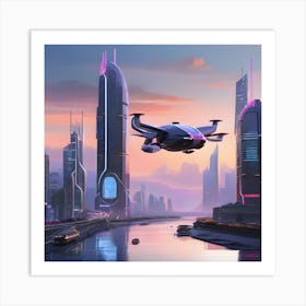 Futuristic Cityscape Art Print