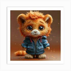 Rizwanakhan 3d Cute Animal Cartoon Character Solid Background Cc9f764e 2ed6 4811 8ded 9d39a3da4a5a 2 Art Print