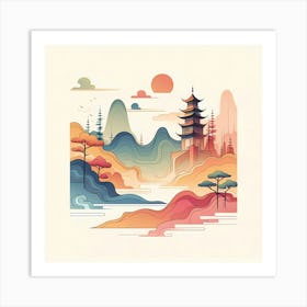 Asian Landscape 35 Art Print