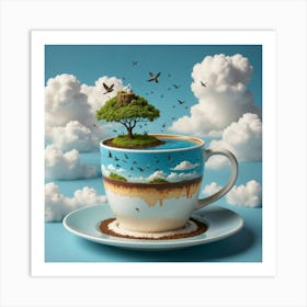 Coffee Cup In The Sky 7 Art Print