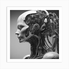 Futuristic Female Robot 27 Art Print