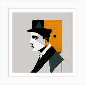 Abstract Of Charlie Chaplin Art Print