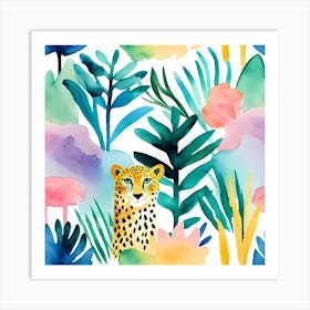 Leopards In The Jungle 08 Art Print