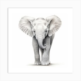 Baby Elephant Art Print