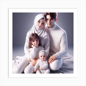 Muslim Family Portrait Art Print