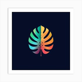 Tropical Leaf Logo 1 Art Print