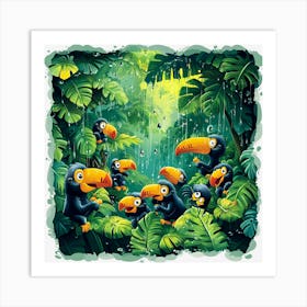 Toucans In The Jungle Poster