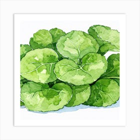 Kale Leafs Art Print