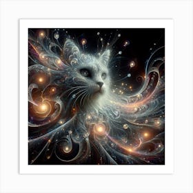 Space cat 2 Art Print