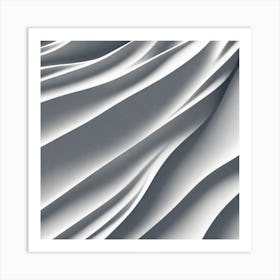 Abstract White Fabric Art Print