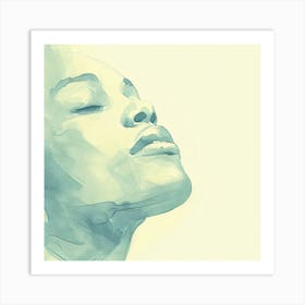 Watercolor Portrait Of A Woman 3 Art Print