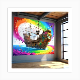 Pirate Ship Wall Mural 1 Art Print