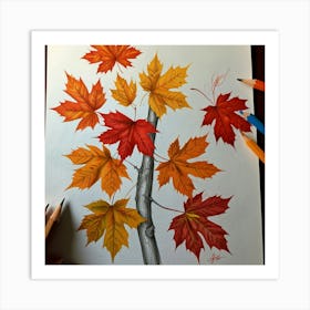 Autumn Leaves 15 Art Print