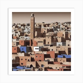 City In Morocco Art Print