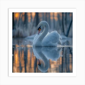 Spring Swan Art Print