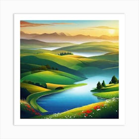 Landscape Painting 231 Art Print