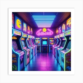 Arcade Game Room 1 Art Print