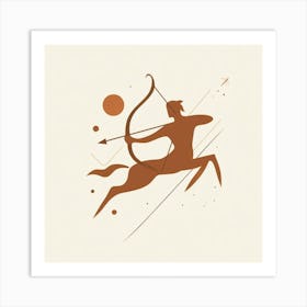 sagittarius Zodiac Sign minimalist 2 Art Print