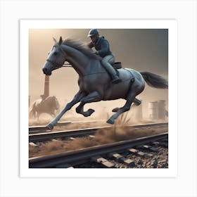 Horse Racing 2 Art Print