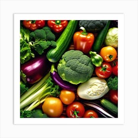 Variety Of Vegetables Art Print