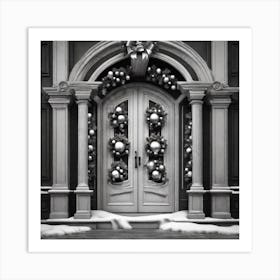 Christmas Door 56 Art Print