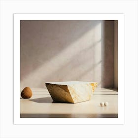 Marble Bowl On A Table Art Print