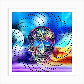 Psychedelic Skull  Art Print