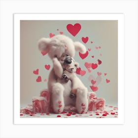 Teddy Bear Hug Art Print