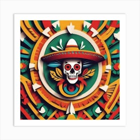 Day Of The Dead Skull 110 Art Print