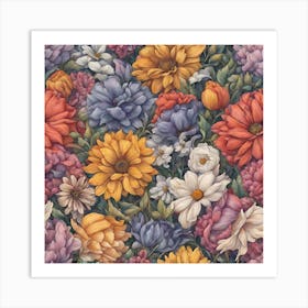 Flowers - Wallpaper Art Print