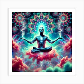 Man In Meditation Art Print