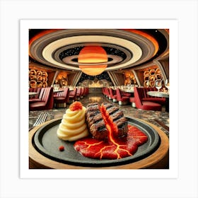 A Gourmet Dish Named Seismic Steak Platter, Serv Art Print