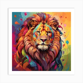 Lion Painting Art Print