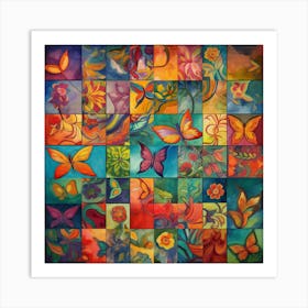 Butterfly Mosaic Art Print