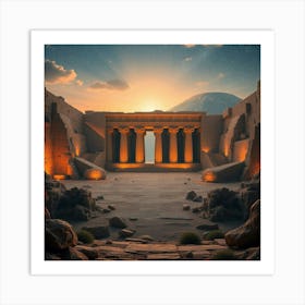 Egyptian Temple Art Print