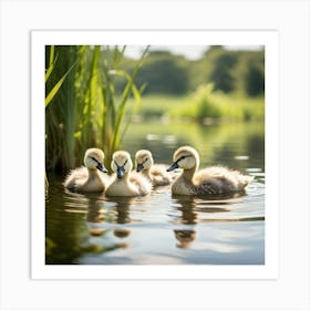 Young Geese Art Print