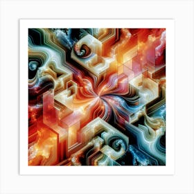 Abstract Fractal tripp Art Print