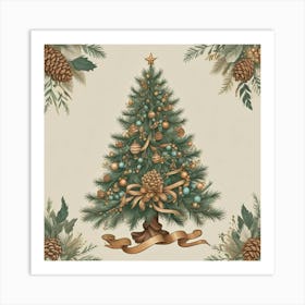 Christmas Tree Wall Arts (2) Art Print