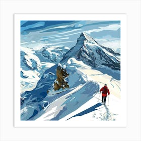 Switzerland Mountaineer Art Print