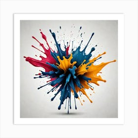 Abstract Ink Splash Isolated On White Background Png File 4049307928 Art Print